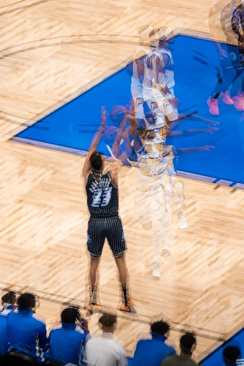 Multiple exposure of a free throw